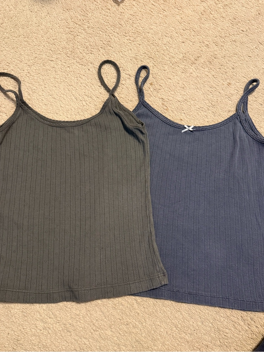 Brandy Melville Gray & Slate Blue Tanks